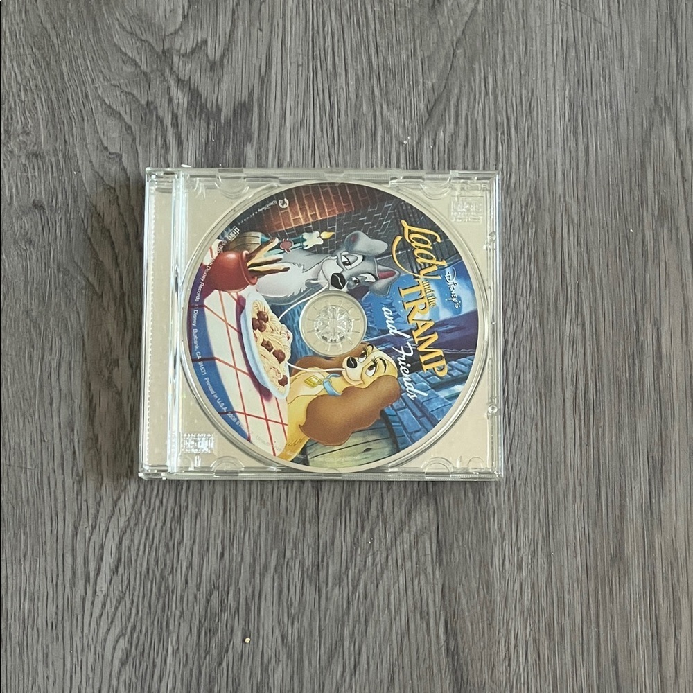 Disney Lady and the Tramp CD with Blue and Cream Artwork